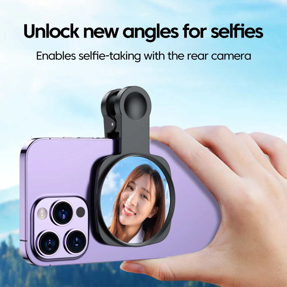 Smartphone Camera Lens Selfie Mirror Clip Kit - Detail View 7