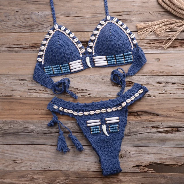 crochet shell bikini