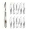10Pcs STERILE Scalpel Blades #10 with Handle for Dermaplaning ,Pedicure, Crafts,Modelling,Medical,Eyebrow Razor 1