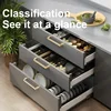 Kitchen Adjustable Dish Rack Under Cabinet Drawer Spoon Chopstick Storage Holder Retractable Spacing Drying Disc Shelf Organizer 5