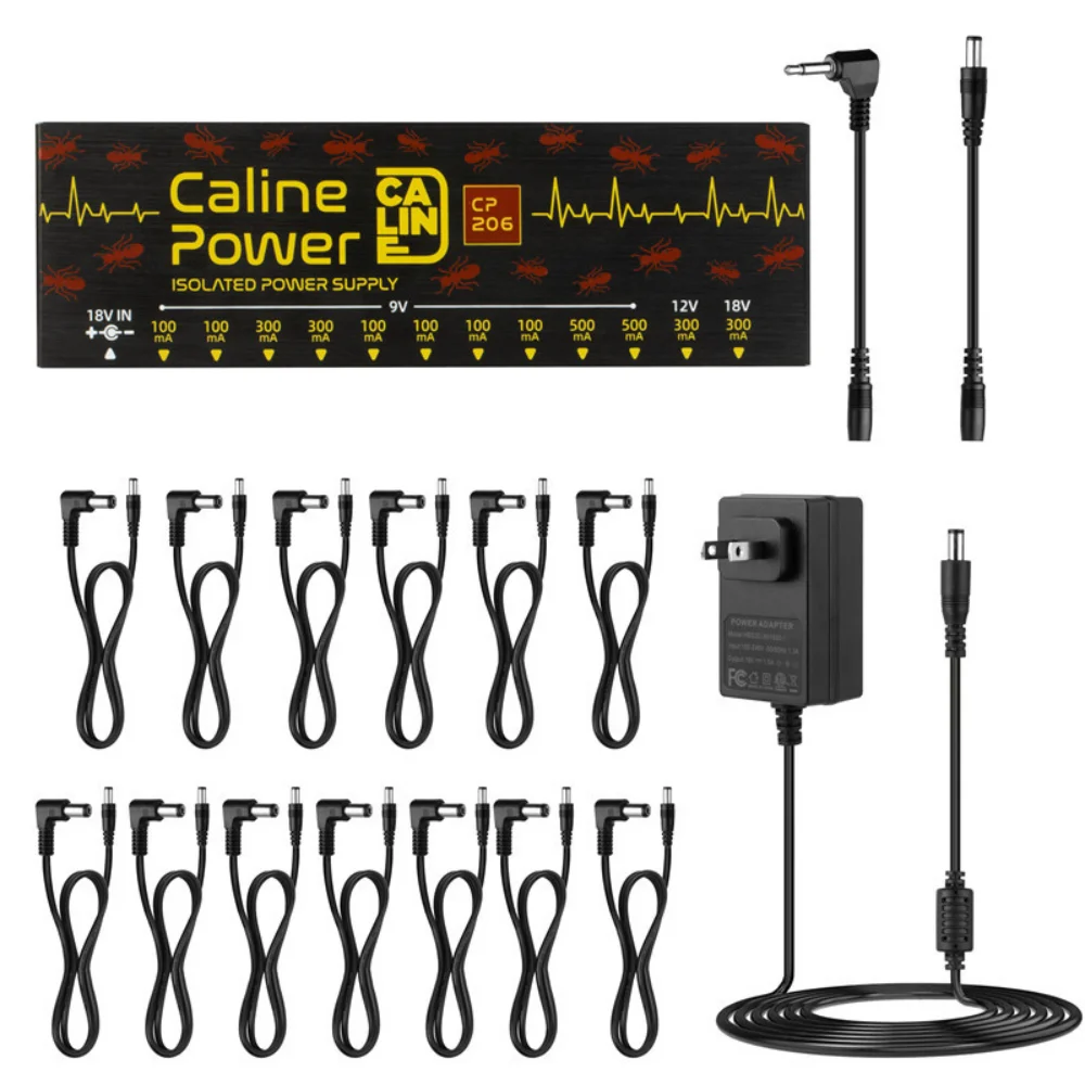 

Caline CP-206 настоящий изолированный блок питания педали, действительно изолированный блок питания педали 12 выходов для гитарных эффектов 9 В, 12 В, 18 в