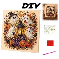 Halloween Pearl Art DIY Kit Cute Ghost Pumpkin Diamond Painting Pearl Bead Embroidery Handmade Gift Room Decor Craft 1