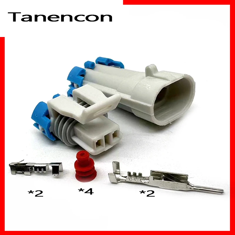 1sets 2 Pin Sealed Delphi Equivalent Pa66 Automotive Waterproof Male Or ...