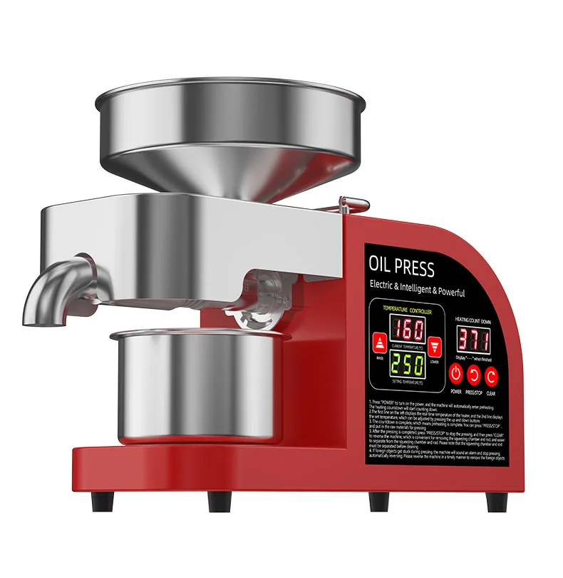 DIVEDEER Smart Oil Press X6 Hochleistungsheizung, Presskammer aus Edelstahl für Erdnuss, Raps, Sesam, Olivenkernen, Kokosnussöl – Detail 19