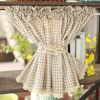 Tende a quadretti di bufalo Tende a quadretti scozzesi di fattoria Mantelle per finestre con filtraggio della luce per la decorazione del soggiorno della camera da letto della cucina 1