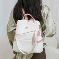 Women's fashion backpack large capacity lightweight Oxford cloth schoolbag leisure travel small backpack women - Image 5
