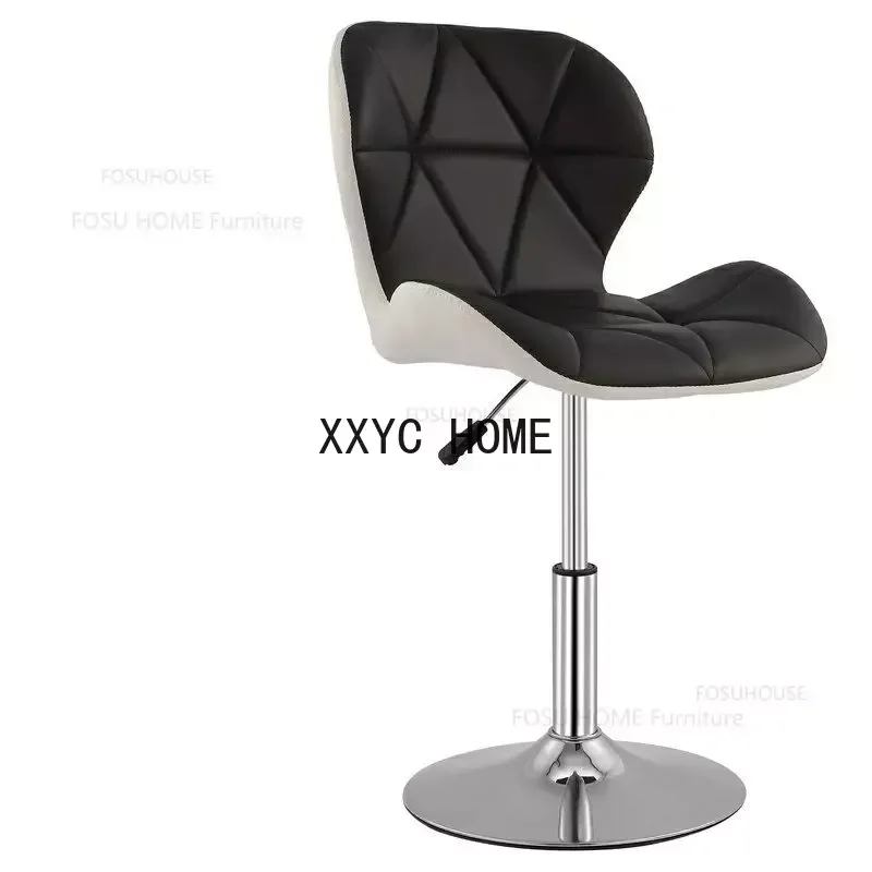 

Nordic Beauty Salon Furniture Modern Barber Chairs High Bar Stool Lifting Backrest Rotating Chair Home Hairdressing Salon Chair