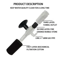 Aquarium Multilayer Media Durable Filter Fish Tank Mini Filter Biochemical Sponge Internal Purifier for Increase Oxygen Gas Pump 2