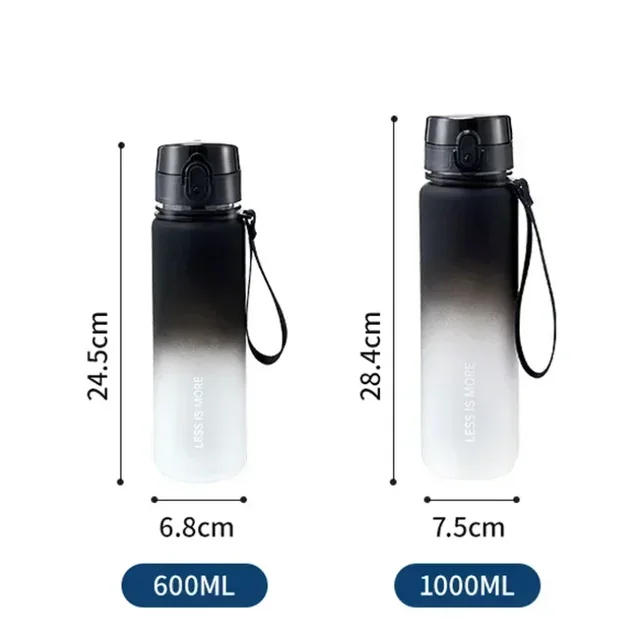 1 Liter Large Capacity Sports Water Bottle Leak Proof Colorful Plastic Cup Drinking Outdoor Travel Portable Gym Fitness Jugs 6