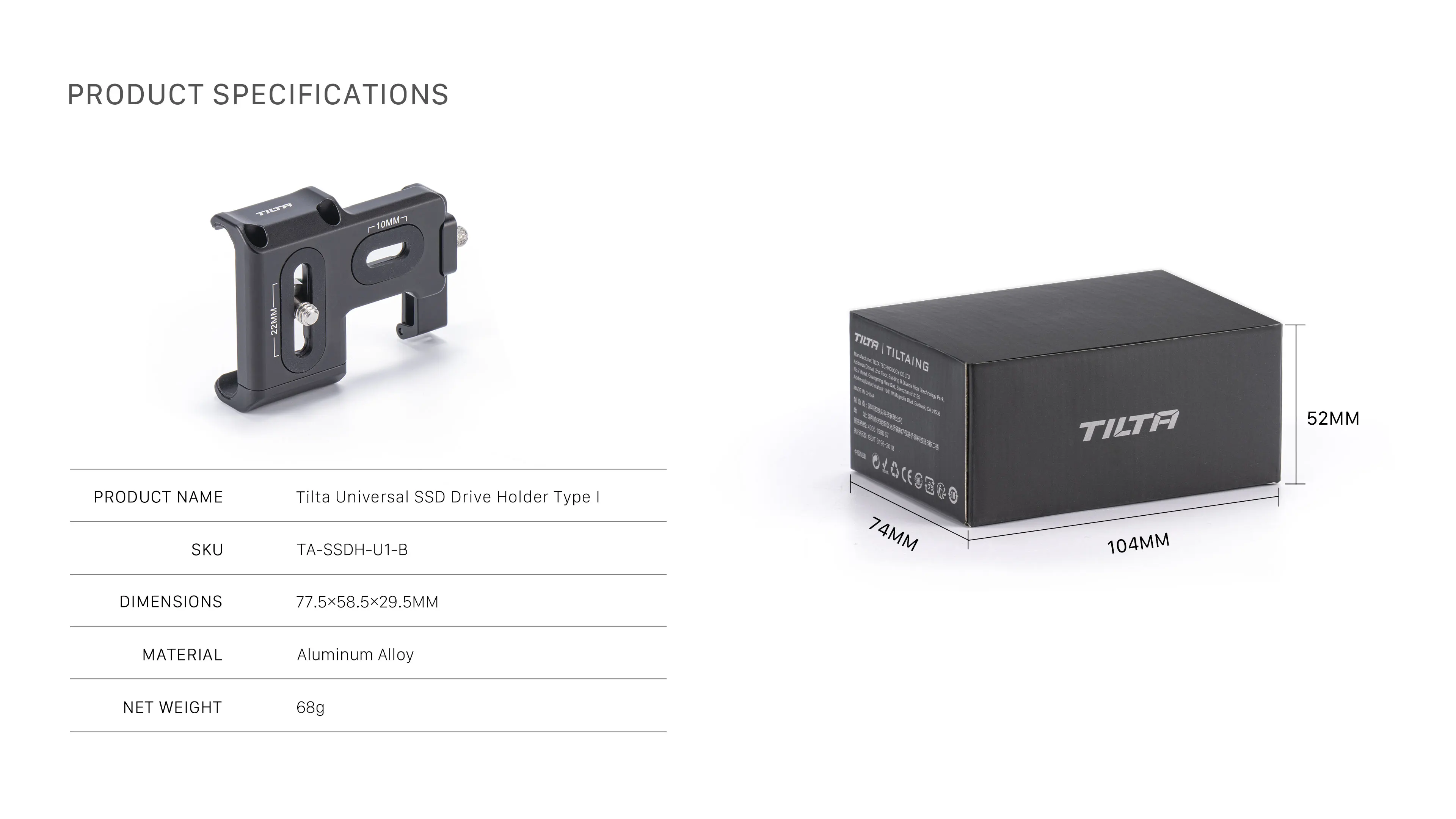 Tilta-suporte Universal Ssd Drive tipo I-preto Ta-ssdh-u1-b Acessório Mercado - Image 5