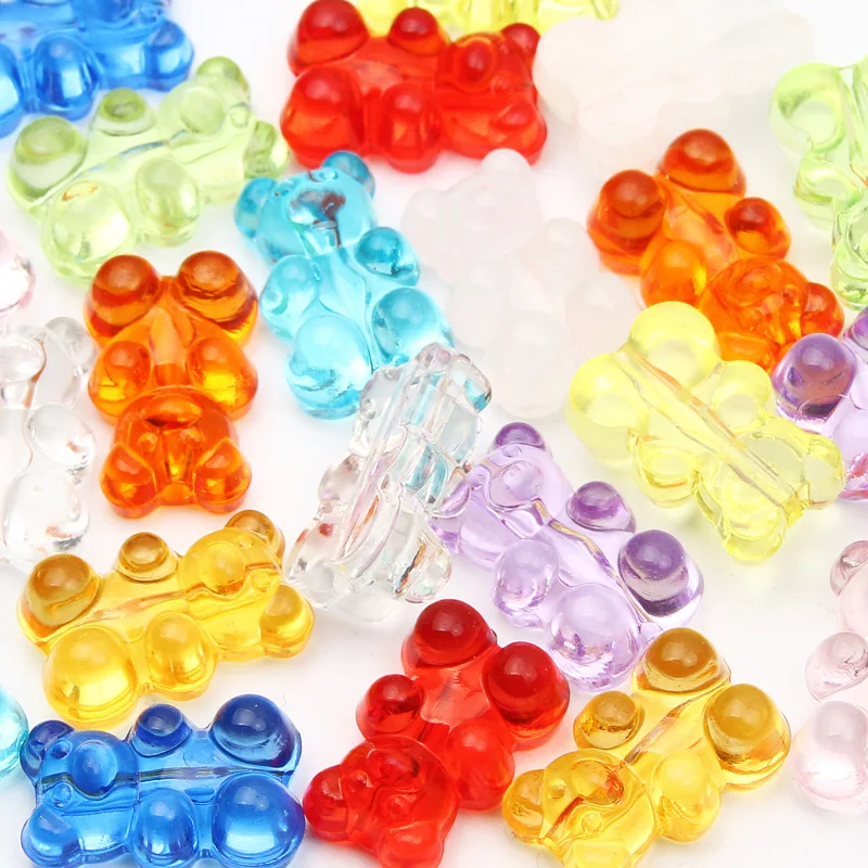 Gummy Bear Beads Jewelry Making  Bracelet Beads Jewelry Making - 50pcs  Hole Beads - Aliexpress