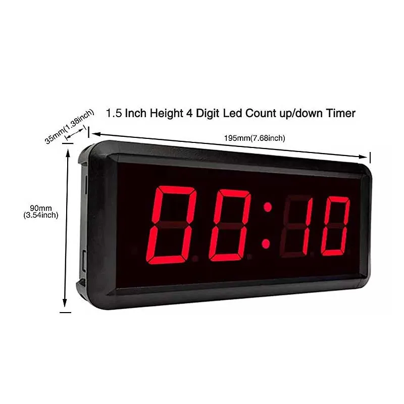 3 Countdown Clock Led Digital Wall Clock Game Timer With Stopwach Functions