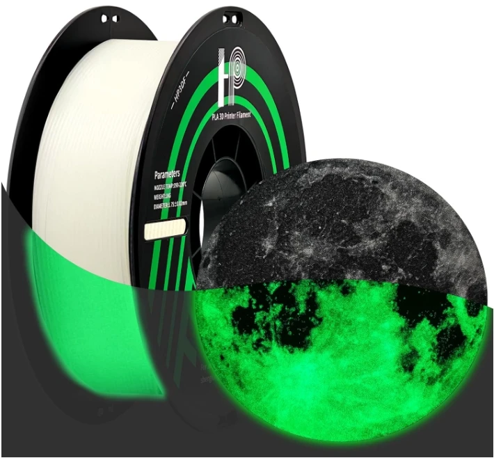 HP3DF 야광 PLA 3D 필라멘트, 1.75mm, 정확도 +/- 0.02mm, 1kg 스..