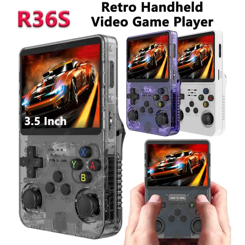 R36S Retro Handheld Video Game Console 3.5 Inch IPS Screen With 64G Portable Pocket Video Player Open Source Linux Ample Storage