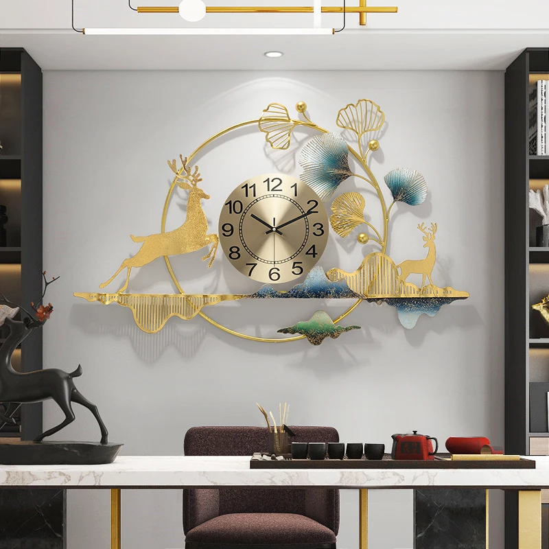 

Luxury Large Wall Clocks Art Mural Silent Fashion Nordic Wall Watch Minimalist Design Horloge Murale Living Room Decoration