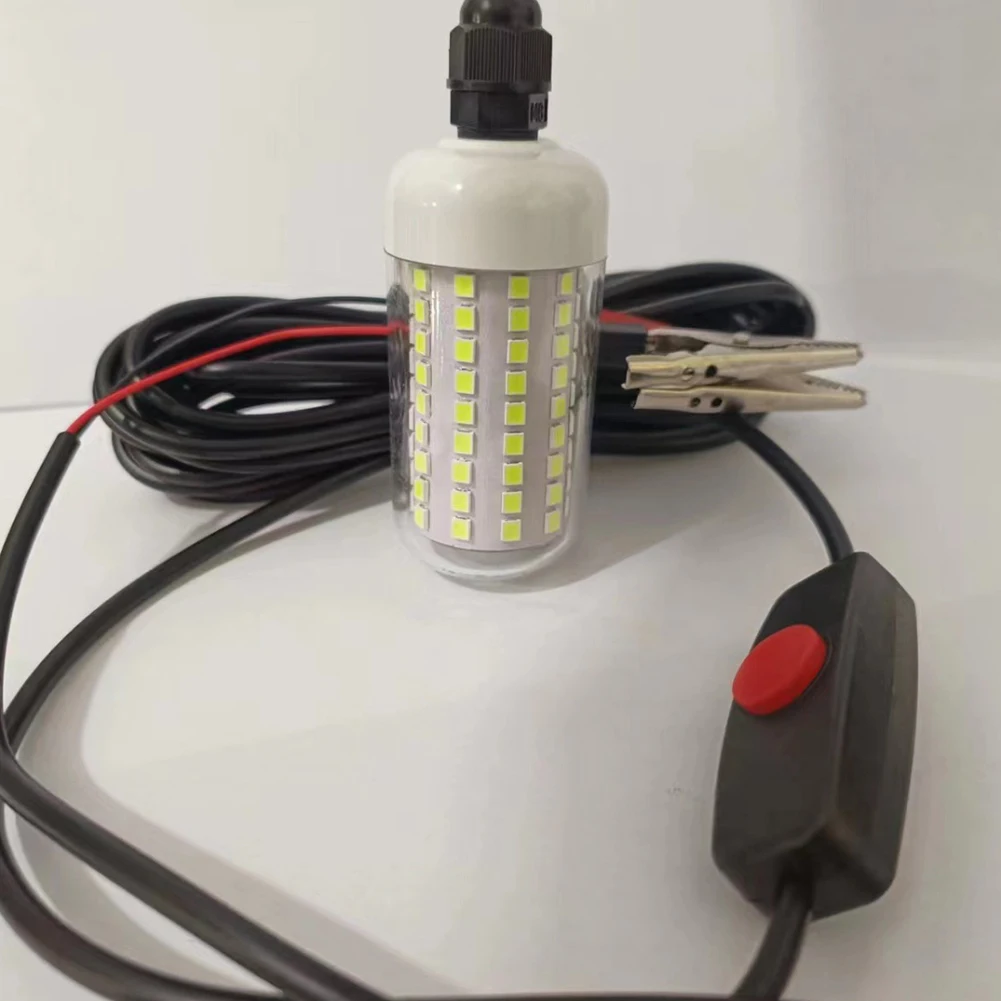 12V LED Lure Fish Finder Lamp Corrosion Resist Ultra Bright Underwater Lamp Fish Gathering Lamp for Prawns Squid Krill