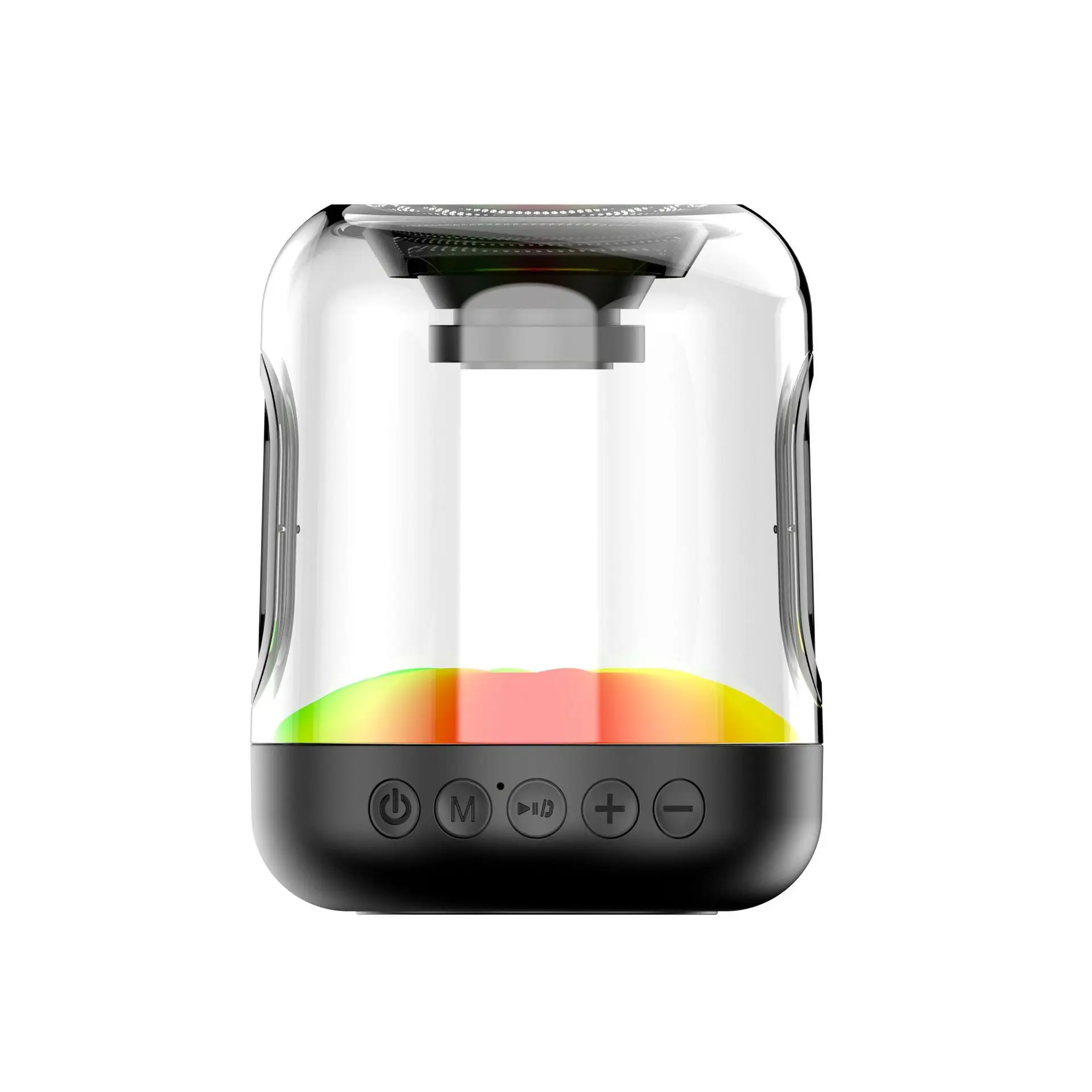 

AI Intelligent Voice Bluetooth Speaker Subwoofer Large Volume Colored Glaze Luminous Wireless Mini-Speaker Voice Control