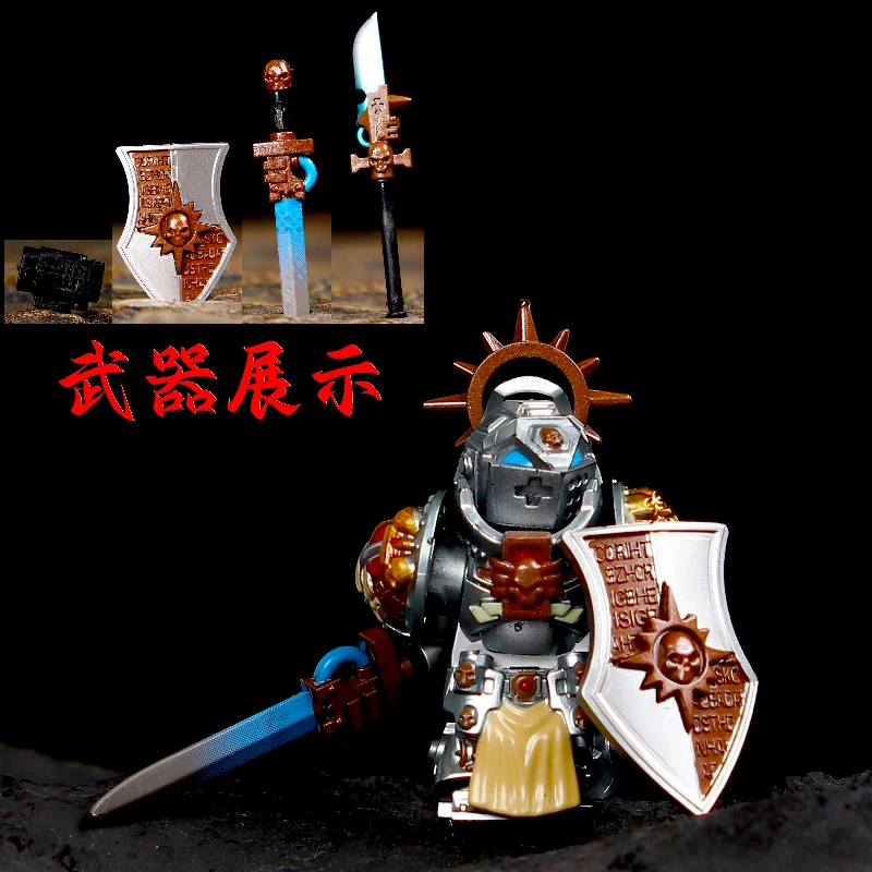 40K game building doll Dark Angel Grey Knight Dark Blue Salamander Mini assembly action figure model toy building blocks