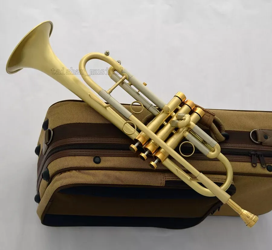 Professional Brushed Trumpet Horn 0.459'' Bore With Case