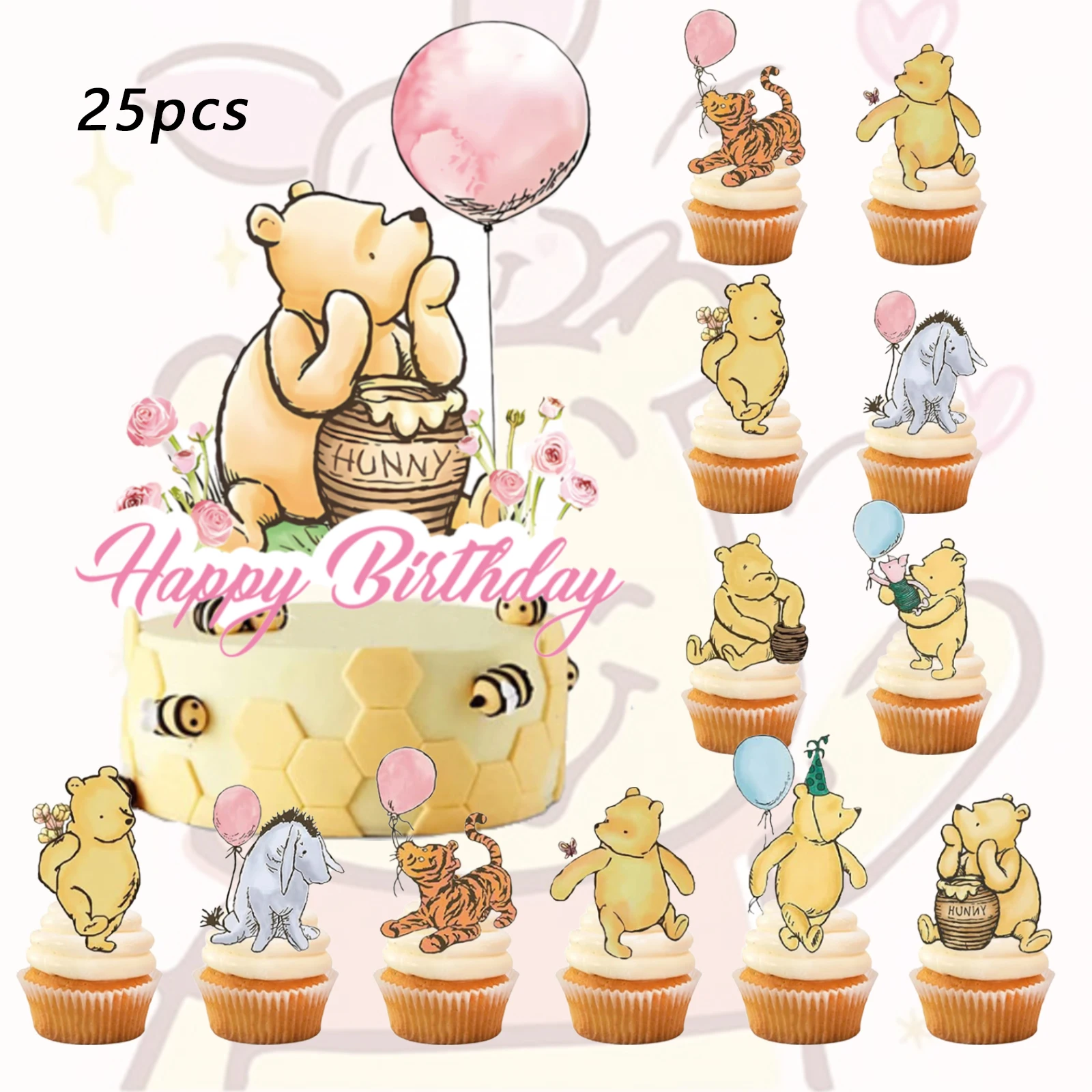Stuzzicadenti Winnie The Pooh 15 Stuzzicadenti Torta Winnie The Pooh -  Decorazione Cupcake E Festività Frasi Winnie The Pooh, image size:1600x1600