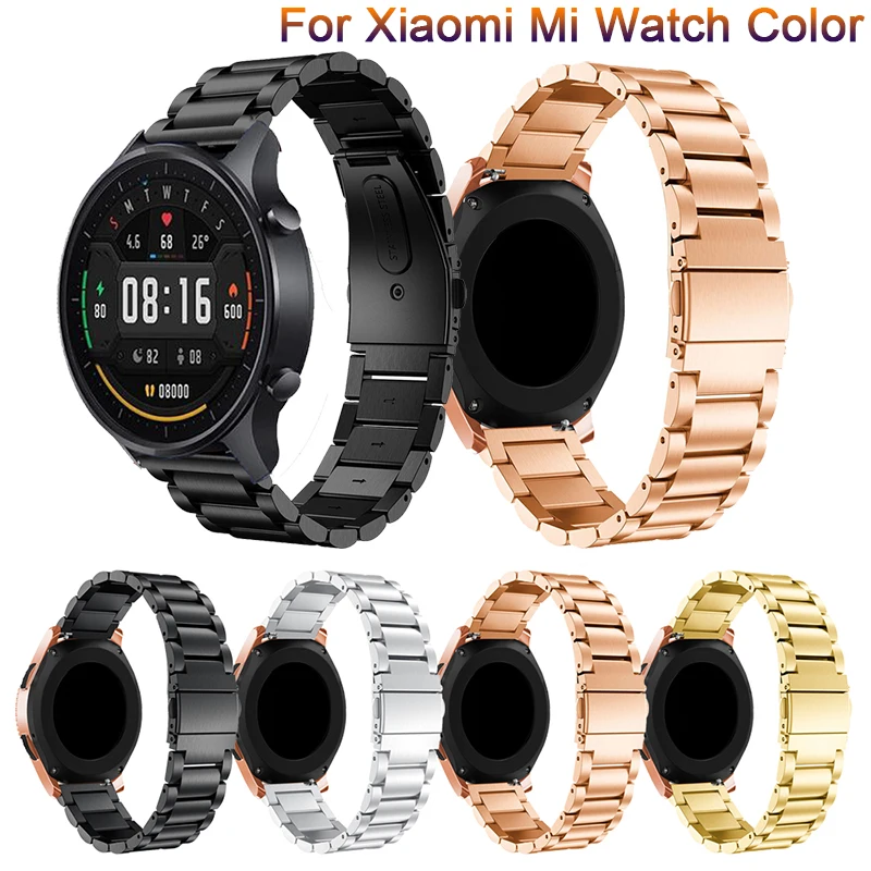 

Браслет из нержавеющей стали для Xiaomi Watch Band, цветной металлический браслет для наручных часов, 22 мм