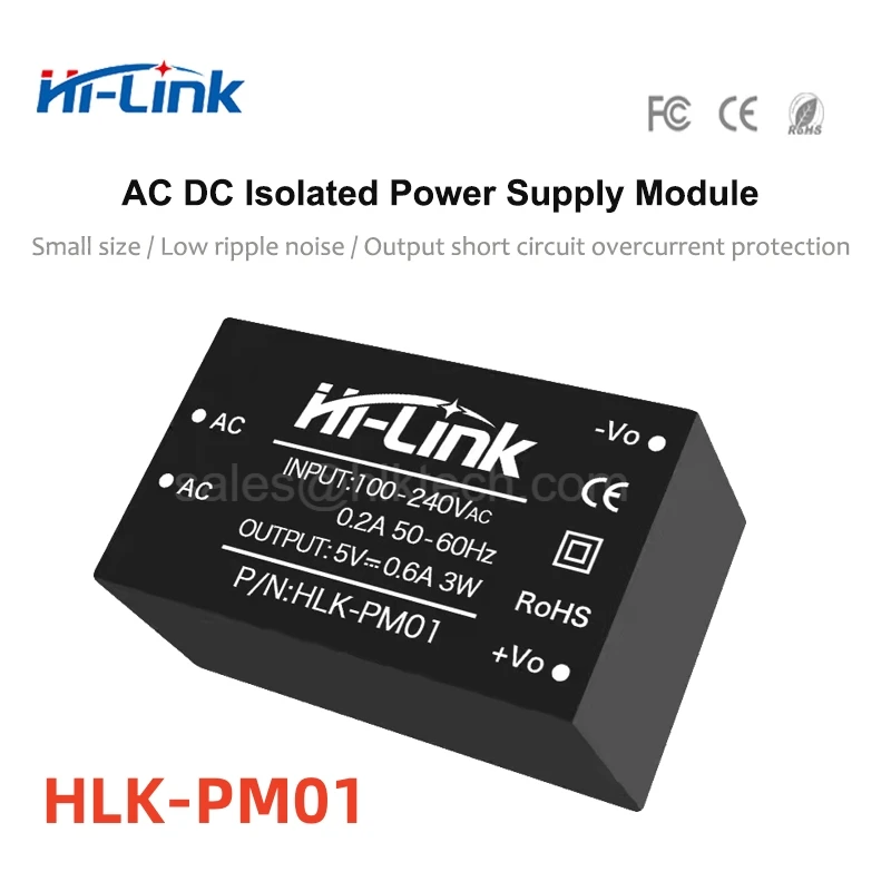 Hilink PM01 PM12 HLK-PM01 220V to 5V 12V 3W Series AC DC Isolated Power Supply Module Step Down Power Converter HLK-PM09 PM03
