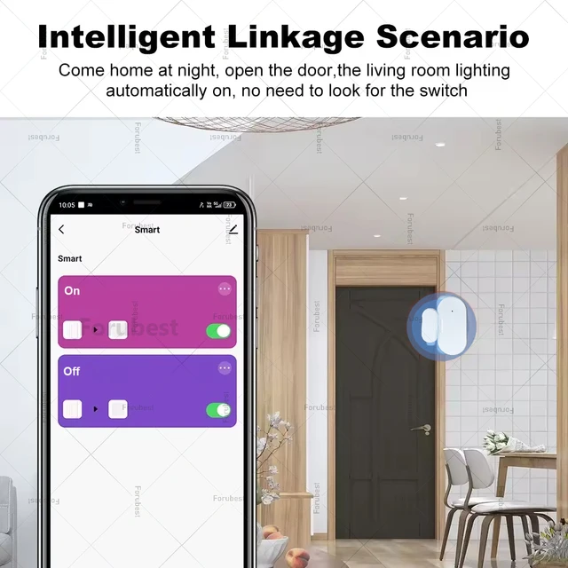 Zigbee Door Sensor Window Contact Open Close Detector With Luminosity/Vibration Detection APP Control For Alexa Google Home Z2M 5