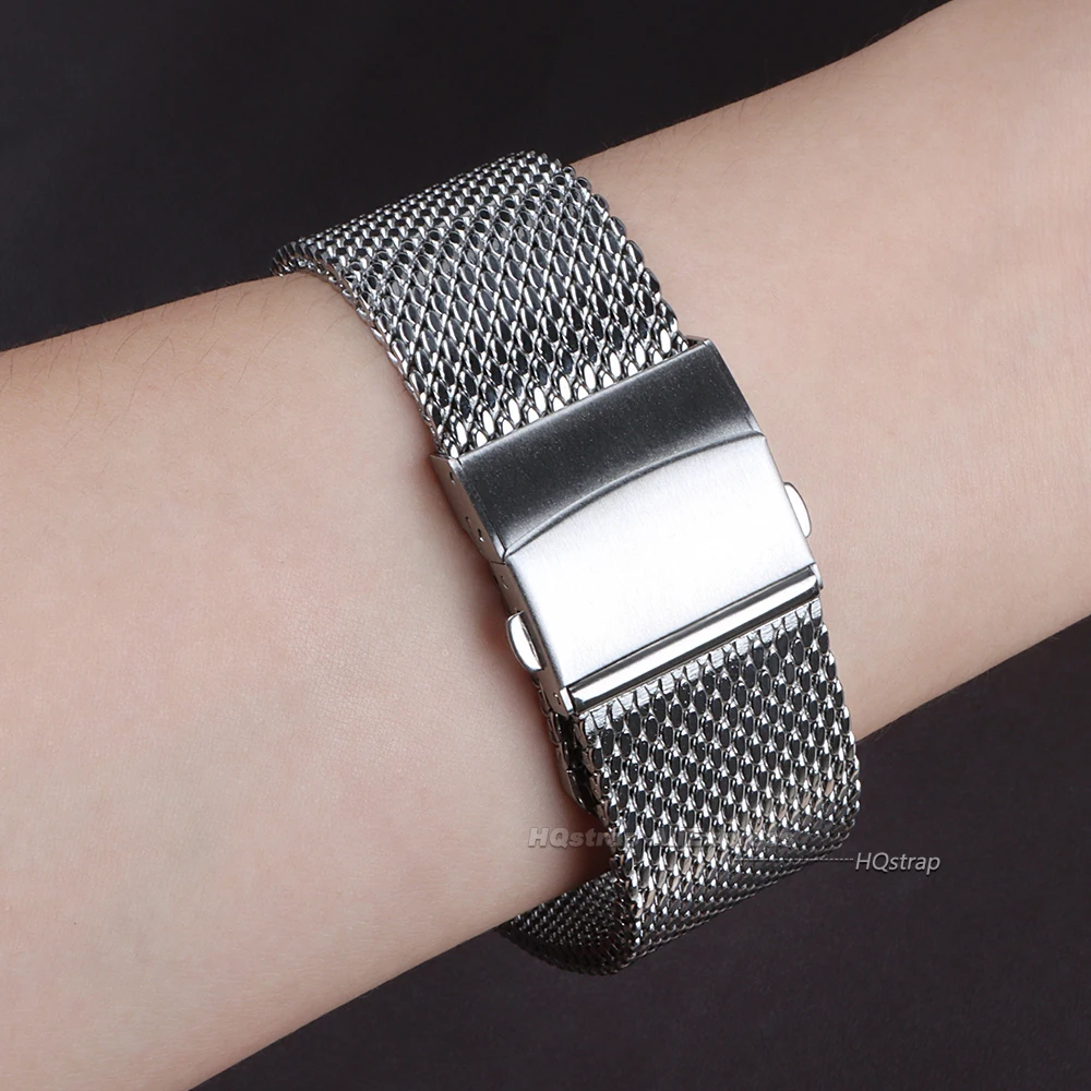 Premium Milanese Mesh Metal Strap - Elegant Steel Wristband Bracelet