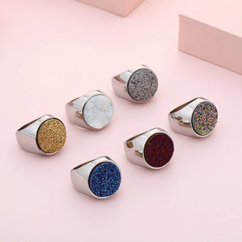 Trend Colourful Crystal Bud Ring For Women Mother 2022 Stainless Steel Wedding Elegant Charm Rings Fashion Party Jewelry Gifts