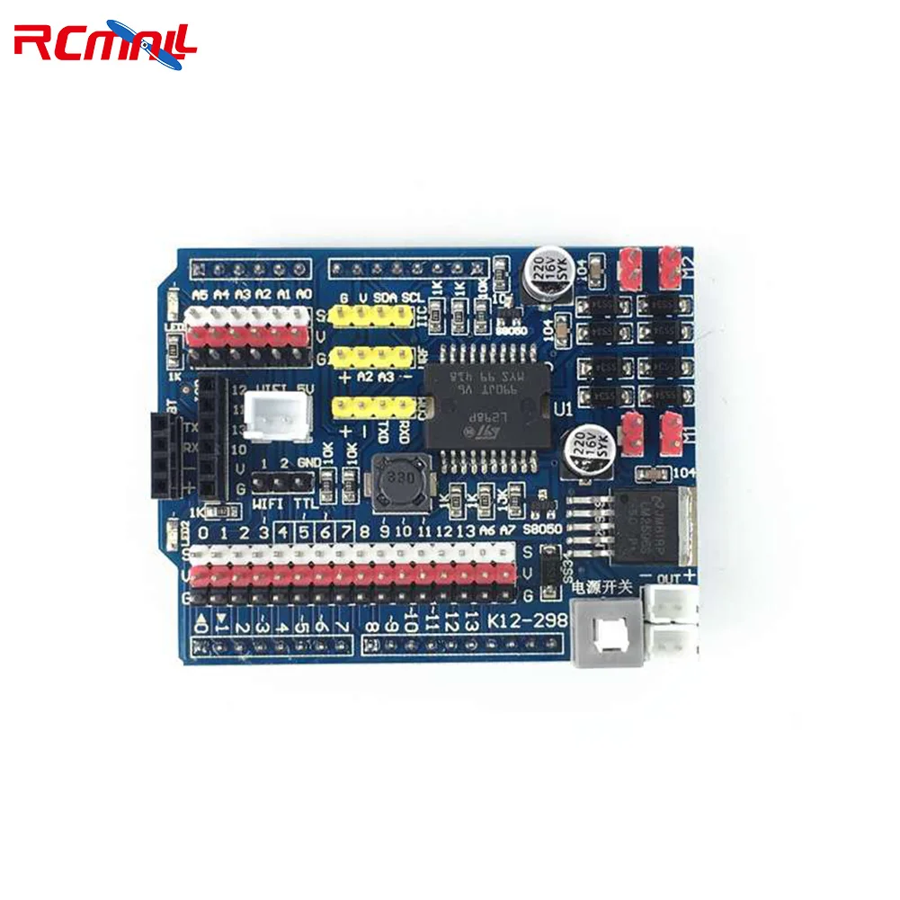 

RCmall R3-L298P Smart Car Driver Expansion Board for Arduino Robot Motor Driver Module