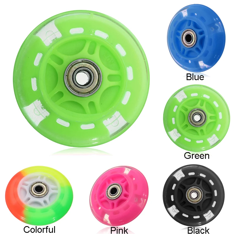 Flash Wheel Mute Wheel Flashing Light Car Toy Children Scooter Flashing Lighting Accessories 1PC