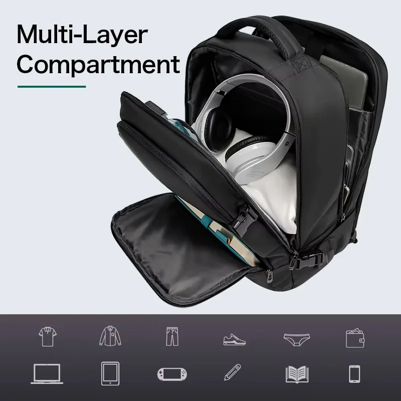 Hottest Large Capacity USB Rechargeable Travel Backpack for Men, New Design 15.6-Inch Waterproof Laptop Bag, Ideal Outdoor Rucks 3