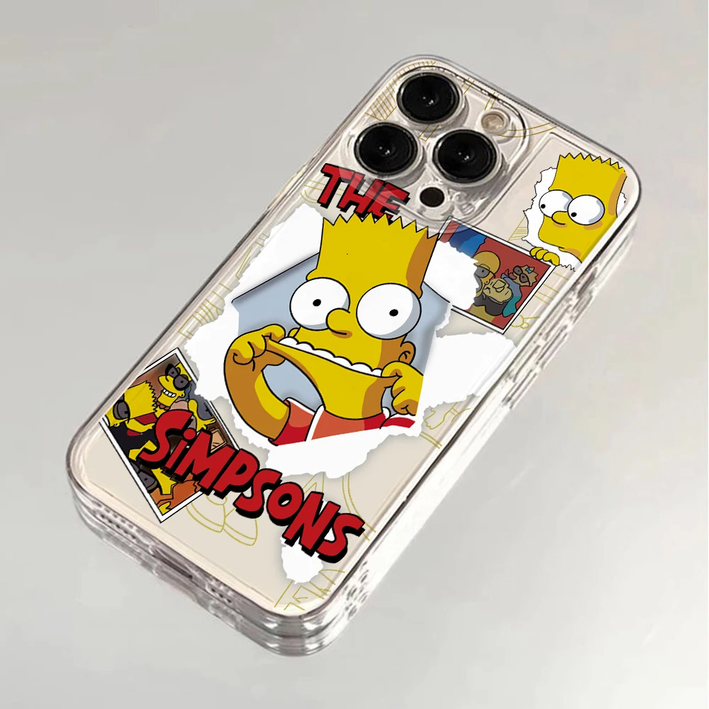 Playful Simpsons Family Clear Phone Case Cover