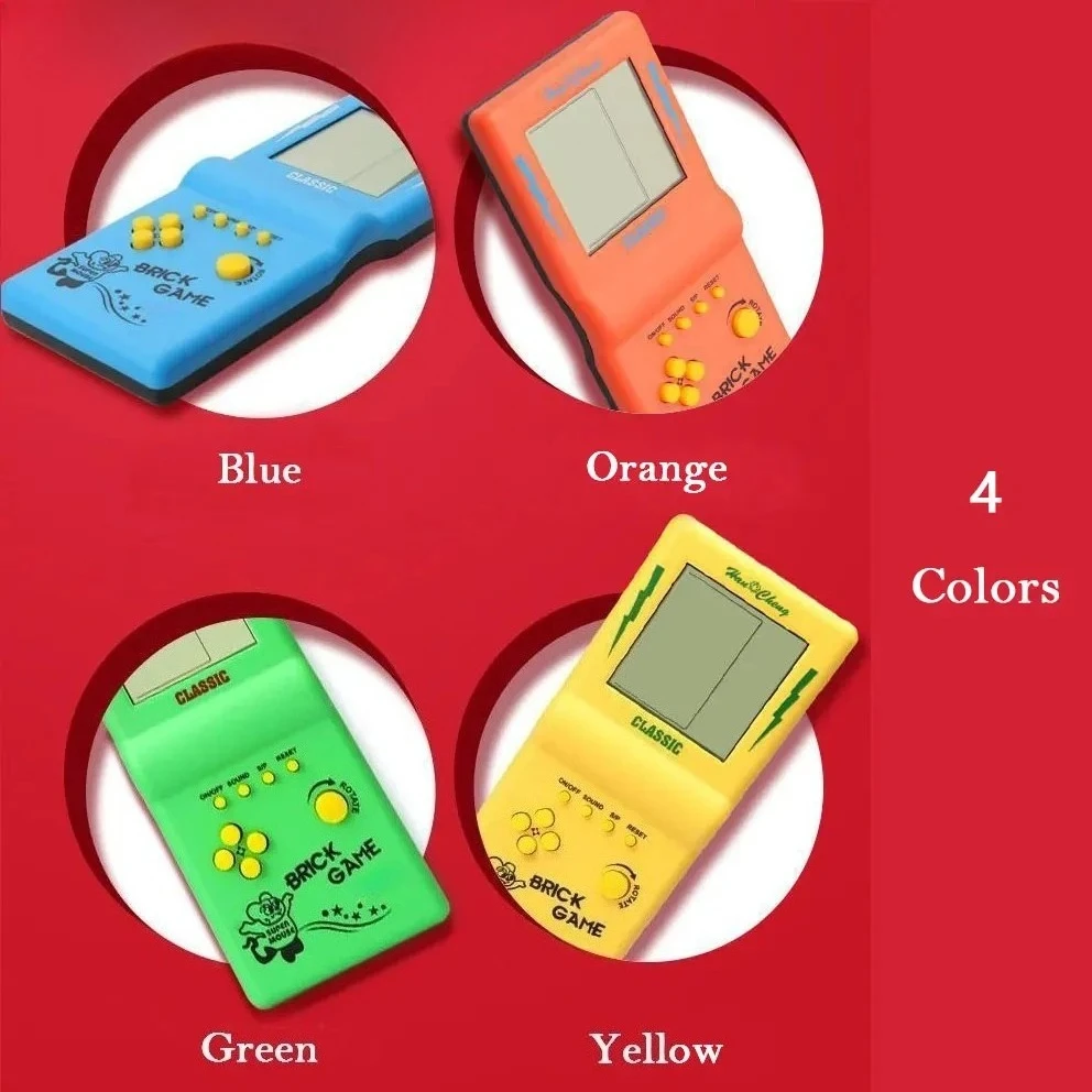 Console portatile con ampio schermo e 23 giochi integrati per Tetris, classico gioco retrò, puzzle per bambini e ragazzi._voghion.com