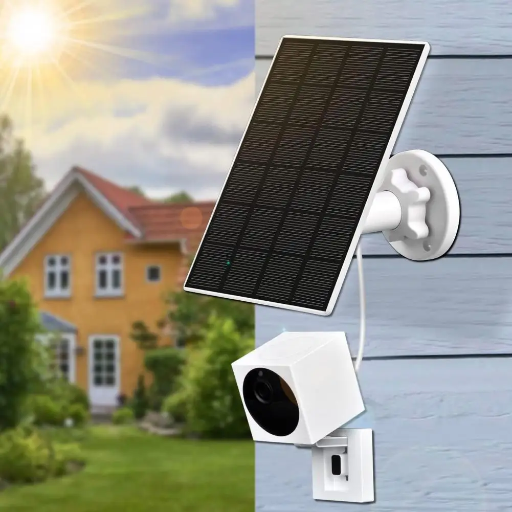 

Outdoor Camera Solar Charger Waterproof Solar Panel Charger for Surveillance Camera with Adjustable Mounting Bracket Easy