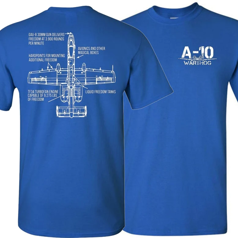 A10 Warthog Attacker Aircraft Freedom T-shirt. Summer Cotton Short Sleeve O-Neck Mens T Shirt New S-3XL 3