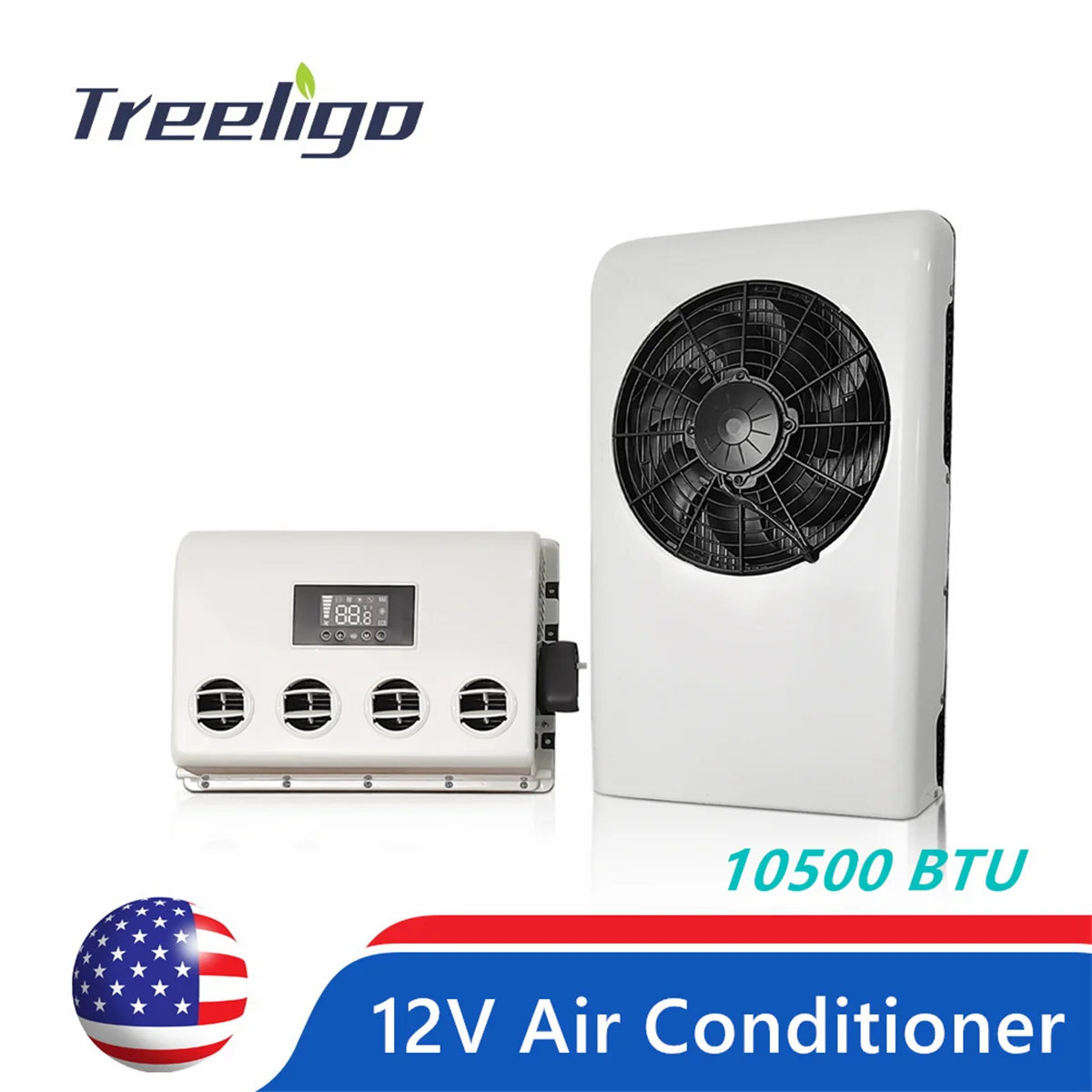 Treeligo Electric Car air conditioning 10500BTU Truck Split Air