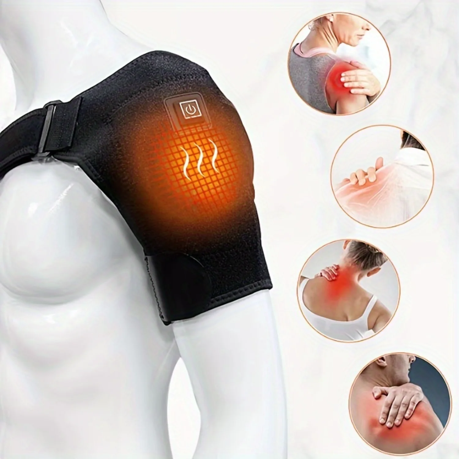 USB Heating Shoulder Warmer for Men and Women-Hot Compress Shoulder and Neck Massager, Anti-Cold Therapy Device