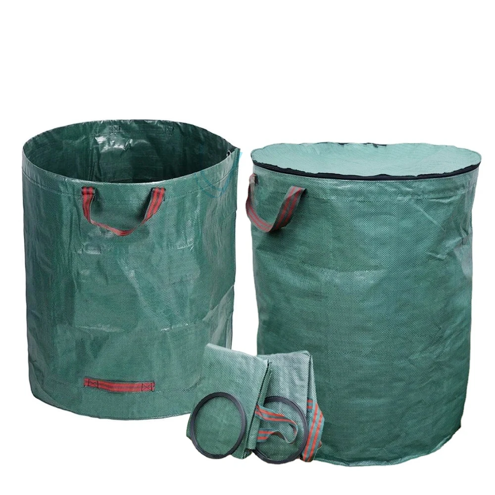 Garden Waste Bag Large Capacity Reusable Leaf Sack Light Trash Can Foldable Waterproof Garbage Waste Collection Container Storage Bag