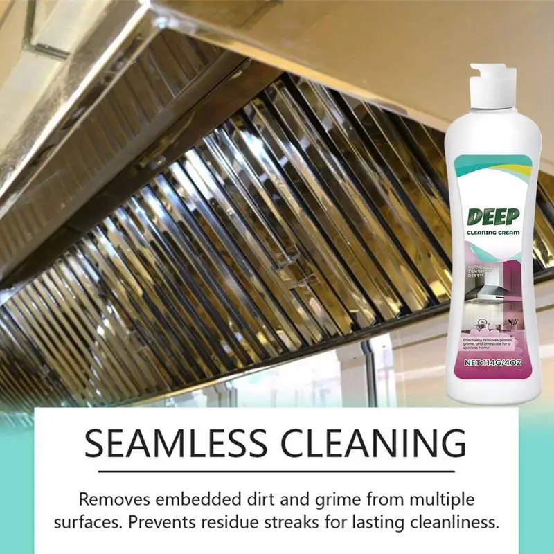 Kitchen Oil Cleaner Powerful Heavy Oil Cleaning Paste Multi-Purpose Cleaner Effective Grease Removal Cream For Pots Stoves Pan