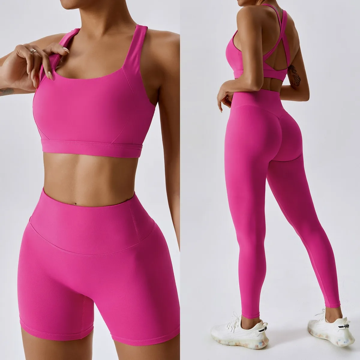 Seamless Yoga Jogging Suit Women Bra Workout Clothes