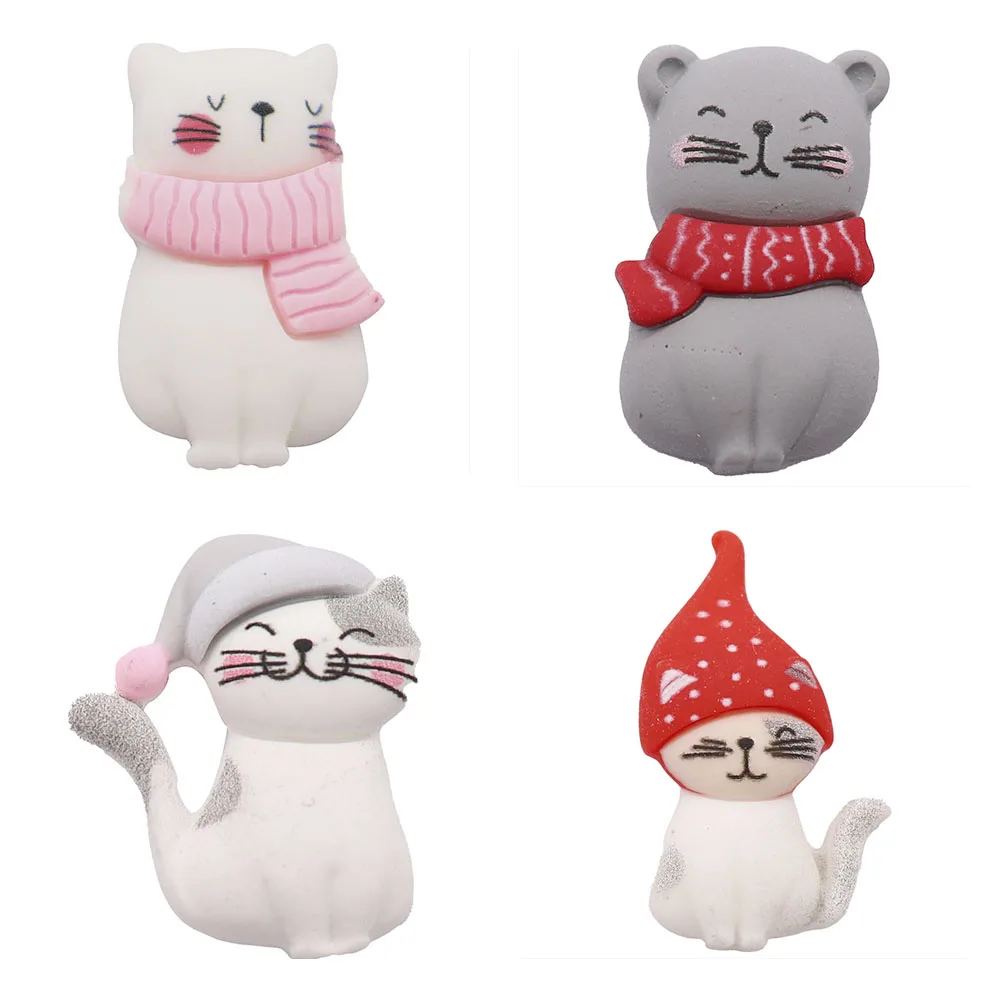 

Hot Sales 1Pcs Resin Hat Cat Cartoon Shoe Charms Sandals Shoes Accessories Decorations for Kids Girls Croc JIBZ Birthday Gift