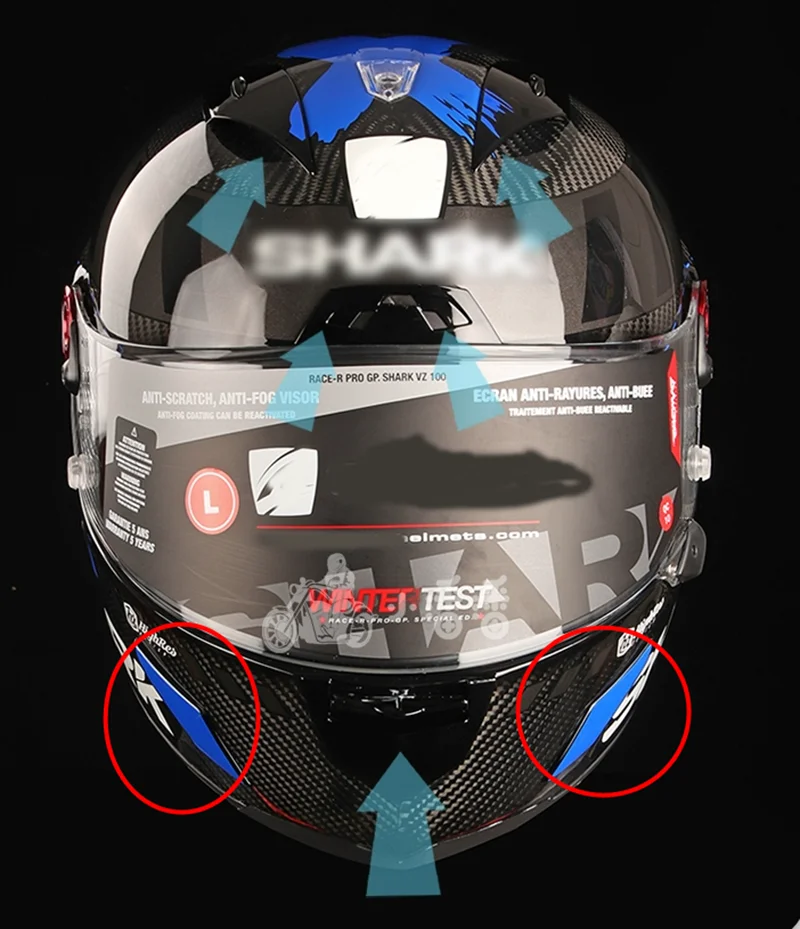 For SHARK RACE R PRO GP Modification Helmet Left Right Air Duct
