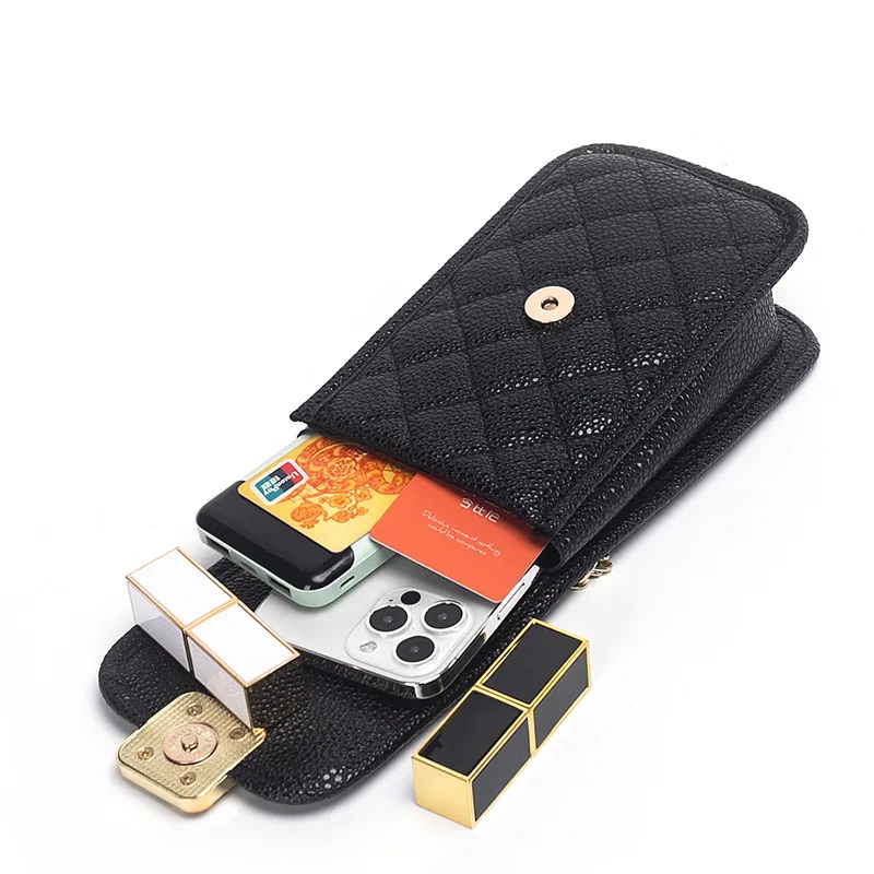 Mobile Phone Bag Female Korean Version of Fashion Multifunctional Cross-body Shoulder Bag Lock Embroidery Simple Chain Bag