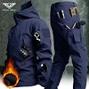 Instructor Training Kits Men Autumn Winter Windproof Warm Overalls Outdoor Hiking Hunting Multi-purpose Set Soft-shell Sharkskin 1