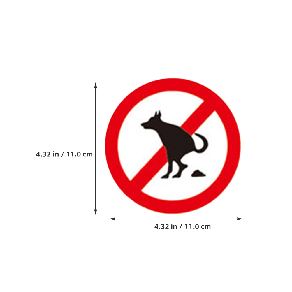 8 Pcs Sign Dog Pooping Stickers Signs Warning Yard Prohibition