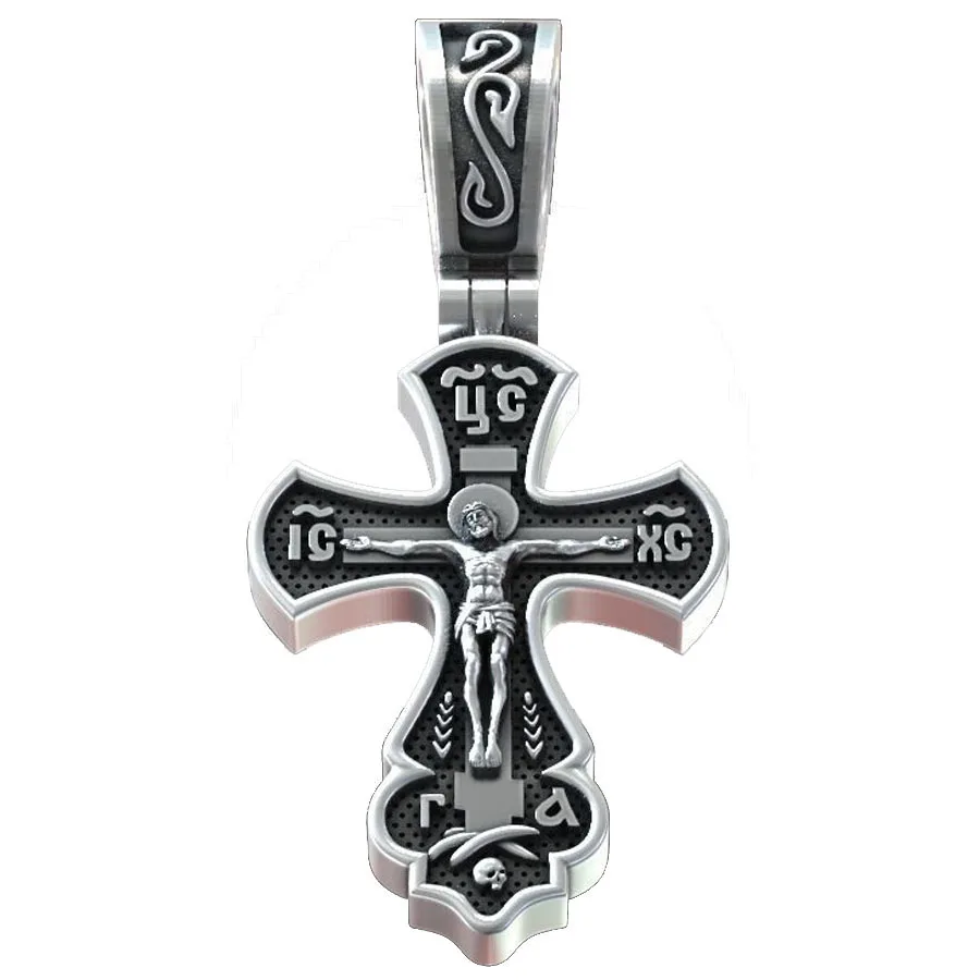 15g heart cross fire thorn free gold pendant customized 925 solid sterling silver high trendy 3g Small orthodox christian cross with crusifixion cyrilic engravings and patterns Pendant 925 SOLID STERLING Silver High Trendy