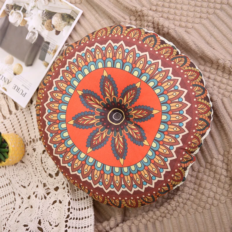 Ethnic Style Round Floor Cushion 3