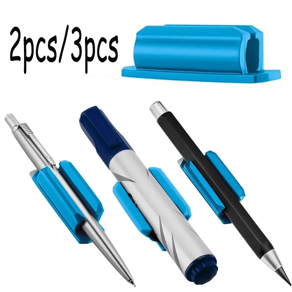 Adhesive Pencil Holder Portable Silicone Pen Holder Flexible Stationery Display Stand Solid Color Desktop Pen Stationery