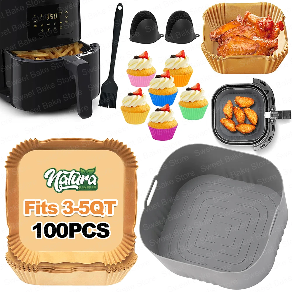Premium Air Fryer Accessory Kit with Silicone Baking Mould